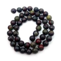 Dragon Blood stone Beads Round DIY Sold Per Approx 14.96 Inch Strand