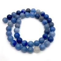 Aventurin Perlen, Blauer Aventurin, rund, DIY & verschiedene Größen vorhanden, blau, verkauft per ca. 14.96 ZollInch Strang