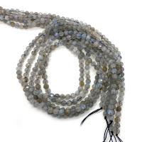 Natural Labradorite Beads, Round, DIY & different size for choice & faceted, grey, Sold Per Approx 14.96 Inch Strand