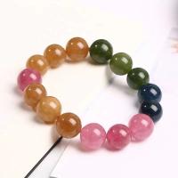 Jade Quartzite Bracelet, Round, polished, different styles for choice, mixed colors, Sold By Strand