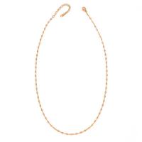 Titanium Steel Chain Necklace with 1.97 extender chain Vacuum Ion Plating for woman 2.50mm Length 15.75 Inch Sold By PC