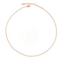 Titanium ocel Chain Necklace, s 1.97 extender řetězce, pro ženy, více barev na výběr, 1.50mm, Délka 15.75 inch, Prodáno By PC