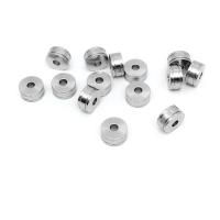 304 Stainless Steel Positioning Bead machine polished DIY & Unisex original color 6mm Sold By PC