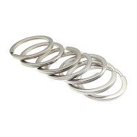 Ανοξείδωτο χάλυβα Split Ring, Σίδερο, Γύρος, επιχρυσωμένο, DIY & για άνδρες και γυναίκες & διαφορετικό μέγεθος για την επιλογή, το χρώμα της πλατίνας, Sold Με PC