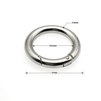 Zinc Alloy Spring Buckle Donut plated multifunctional & DIY & Unisex original color 37mm Sold By PC