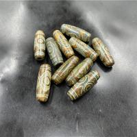 Perles agate dzi tibétaine naturelle, agate Tibétaine, DIY, 10x30mm, Vendu par PC