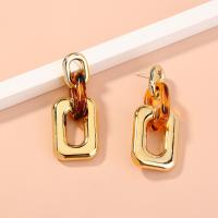 Tibetan Style Drop Earrings, with Resin, KC gold color plated, fashion jewelry & for woman, golden, nickel, lead & cadmium free, 21x59mm, Sold By Pair