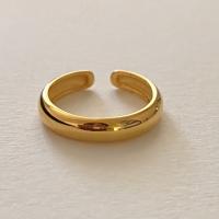 925 sterling silver Cuff finger ring, plated, justerbar & för kvinna, fler färger för val, 4mm, Storlek:6, Säljs av PC
