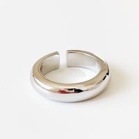 925 пробы Манжеты палец кольцо, покрытый платиной, регулируемый & Женский, размер:6, продается PC