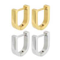 Stainless Steel Huggie Hoop Earring, 304 Stainless Steel, Vacuum Plating, for woman, more colors for choice, 11x12x3mm, Sold By Pair