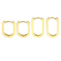 Хооп серьги на английском замке, Нержавеющая сталь 304, разный размер для выбора & Женский, Золотой, продается Пара
