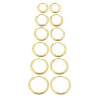 Huggie Ohrreifen, 304 Edelstahl, Kreisring, verschiedene Größen vorhanden & für Frau, goldfarben, verkauft von Paar