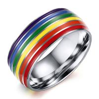 Палец кольцо из нержавеющей стали, Нержавеющая сталь 316, полированный, ювелирные изделия моды & разный размер для выбора & Мужский, 8mm, продается PC