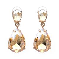 Rhinestone Earring Zinc Alloy with Rhinestone fashion jewelry & for woman nickel lead & cadmium free Sold By Pair