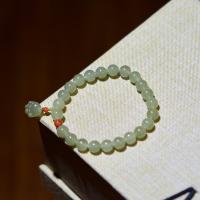 Hetian Jade bracelet, bijoux de mode & pour femme, protéger l'environnement, sans nickel, plomb et cadmium, 8mm, Longueur:Environ 6.5 pouce, Vendu par PC