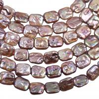 Barok ferskvandskulturperle Beads, Ferskvandsperle, Square, du kan DIY, lilla, 14x18mm, Solgt Per Ca. 38 cm Strand
