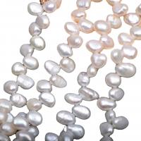 Barocco coltivate in acqua dolce Perla, perla d'acquadolce coltivata naturalmente, DIY, bianco, 8-9mm, Venduto per 38-40 cm filo