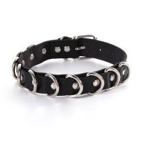 Fashion Choker Necklace PU Leather with 304 Stainless Steel & Zinc Alloy for woman 25mm Length 42 cm Sold By PC