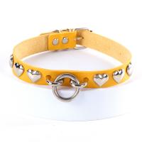 Fashion Choker Necklace PU Leather with 304 Stainless Steel & Zinc Alloy for woman 20mm Length 43 cm Sold By PC
