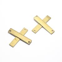Brass Jewelry Connector, plated, golden, 35x7mm, 100PCs/Bag, Sold By Bag