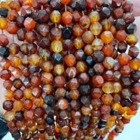 Natural Miracle Agate Beads, Star Cut Faceted & DIY, mixed colors, Sold Per Approx 38 cm Strand