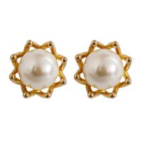 Orecchini perle d'acquadolci , perla d'acquadolce coltivata naturalmente, with ottone, Placcato in oro 14K, Naturale & per la donna, dorato, 11x19mm, Venduto da coppia