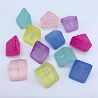 Frosted akryl perler, forgyldt, du kan DIY & forskellige stilarter for valg, flere farver til valg, Solgt af PC