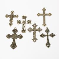 Zinklegierung Kreuz Anhänger, antike Bronzefarbe plattiert, Vintage & DIY, keine, frei von Nickel, Blei & Kadmium, ca. 100PCs/Tasche, verkauft von Tasche