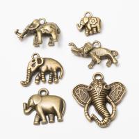 Zinklegierung Tier Anhänger, Elephant, antike Bronzefarbe plattiert, Vintage & DIY, keine, frei von Nickel, Blei & Kadmium, ca. 100PCs/Tasche, verkauft von Tasche