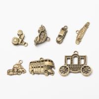 Vehicle Shaped Zinc Alloy Pendants antique bronze color plated vintage & DIY nickel lead & cadmium free Approx Sold By Bag
