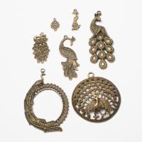Zinklegierung Tier Anhänger, Pfau, antike Bronzefarbe plattiert, Vintage & DIY, keine, frei von Nickel, Blei & Kadmium, ca. 100PCs/Tasche, verkauft von Tasche