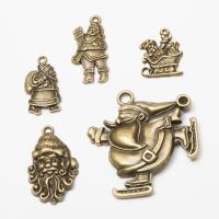 Tibetan Style Christmas Pendants, Santa Claus, antique bronze color plated, vintage & DIY, more colors for choice, nickel, lead & cadmium free, Approx 100PCs/Bag, Sold By Bag