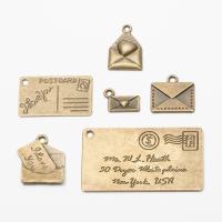 Tibetan Style Pendants, Envelope, antique bronze color plated, vintage & DIY, more colors for choice, nickel, lead & cadmium free, Approx 100PCs/Bag, Sold By Bag
