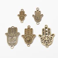 Tibetan Style Connector, Hand, antique bronze color plated, vintage & DIY & 1/1 loop, more colors for choice, nickel, lead & cadmium free, Approx 100PCs/Bag, Sold By Bag