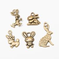 Tibetan Style Animal Pendants, Rabbit, antique bronze color plated, vintage & DIY, more colors for choice, nickel, lead & cadmium free, Approx 100PCs/Bag, Sold By Bag