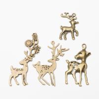 Tibetan Style Animal Pendants, Deer, antique bronze color plated, vintage & DIY, more colors for choice, nickel, lead & cadmium free, Approx 100PCs/Bag, Sold By Bag