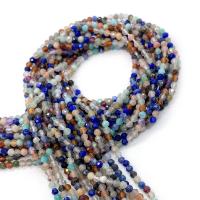 Mixed Gemstone Beads Natural Stone Round DIY & faceted multi-colored Sold Per Approx 14.96 Inch Strand
