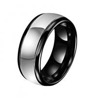 Prst prsten od inoxa, 304 nehrđajućeg čelika, black ionske, modni nakit & polirana & bez spolne razlike & različite veličine za izbor, Prodano By PC