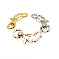 Tibetan Style Key Clasp Setting, plated, multifunctional & DIY & Unisex, more colors for choice, 34mm, Sold By PC