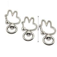 Zinc Alloy Key Clasp Setting Rabbit plated multifunctional & DIY & Unisex original color Sold By PC