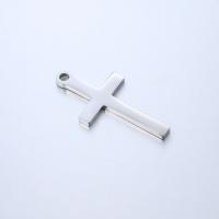 Stainless Steel Cross Pendants, 304 Stainless Steel, polished, fashion jewelry & DIY, original color, 13x26mm, 10PCs/Bag, Sold By Bag
