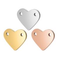 Stainless Steel Heart Pendants, 304 Stainless Steel, polished, fashion jewelry & DIY & Unisex & different size for choice, more colors for choice, 10*12mm,15*16mm, 5PCs/Bag, Sold By Bag