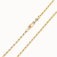 Brass Necklace Chain Stick plated & Unisex nickel lead & cadmium free 2mm Sold By PC