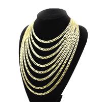 Zinc Alloy Necklace Chain Stick gold color plated & Unisex golden nickel lead & cadmium free 6mm Sold By PC