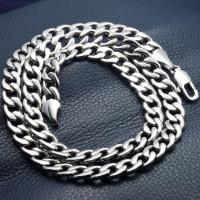 Нержавеющая сталь Nekclace цепи, Палку, плакирован серебром, различной длины для выбора & Мужская, серебряный, не содержит никель, свинец, продается PC