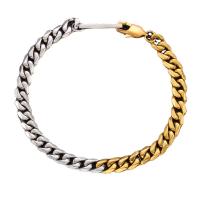 Stainless Steel Jewelry Bracelet 304 Stainless Steel Round plated fashion jewelry & for man 19.7mm Sold By PC