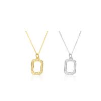 925 Sterling Silver Necklaces, plated, oval chain & for woman & hollow, more colors for choice, 12x16mm, Length:Approx 17.7 Inch, Sold By PC