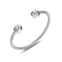 304 Stainless Steel Cuff Bangle, Vacuum Ion Plating, Adjustable & fashion jewelry & for woman, more colors for choice, 4mm, Length:Approx 6.89 Inch, Sold By PC