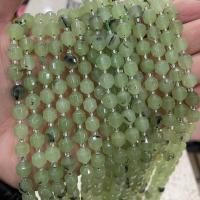 Natural Prehnite Beads with Seedbead Lantern DIY & faceted green Sold Per Approx 38 cm Strand