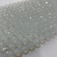 Perles opales de mer, Opaline, Surface de coupe de l'étoile & DIY, blanc, Vendu par Environ 38 cm brin